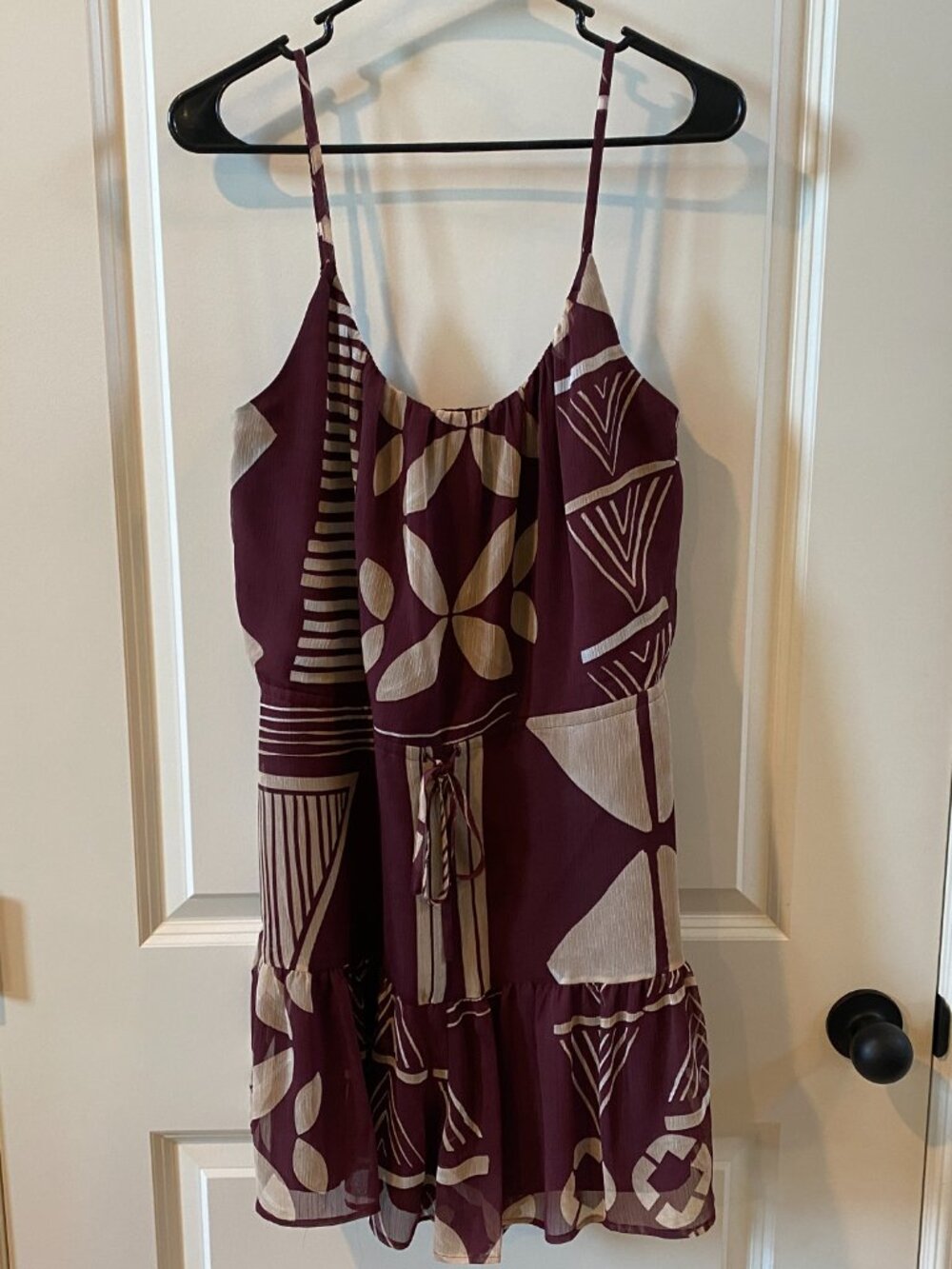 Express  Brown, White and Tan Print Romper Size M - Picture 2 of 11